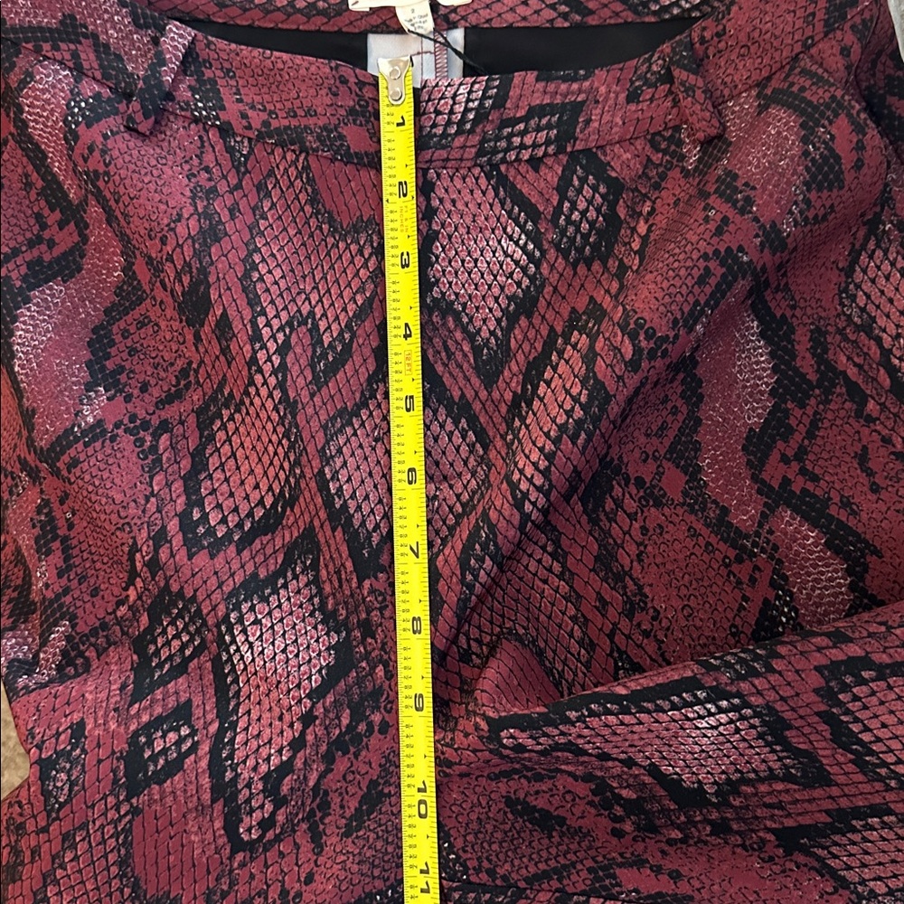 NWT L’Agence Red Snake Print High Waist Trousers | Ludivine Pants Size 2 - Picture 10 of 12